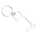 New HOSHI ZINC Safety Alloy Non-contact Door Opener EDC Door Opener with Key Ring Alloy Press Elevator Tool Door Handle Keychain